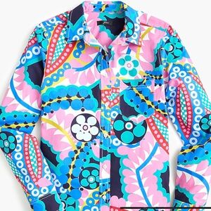 J.Crew Classic-fit Boy Shirt Kaleidoscope Print Size 12